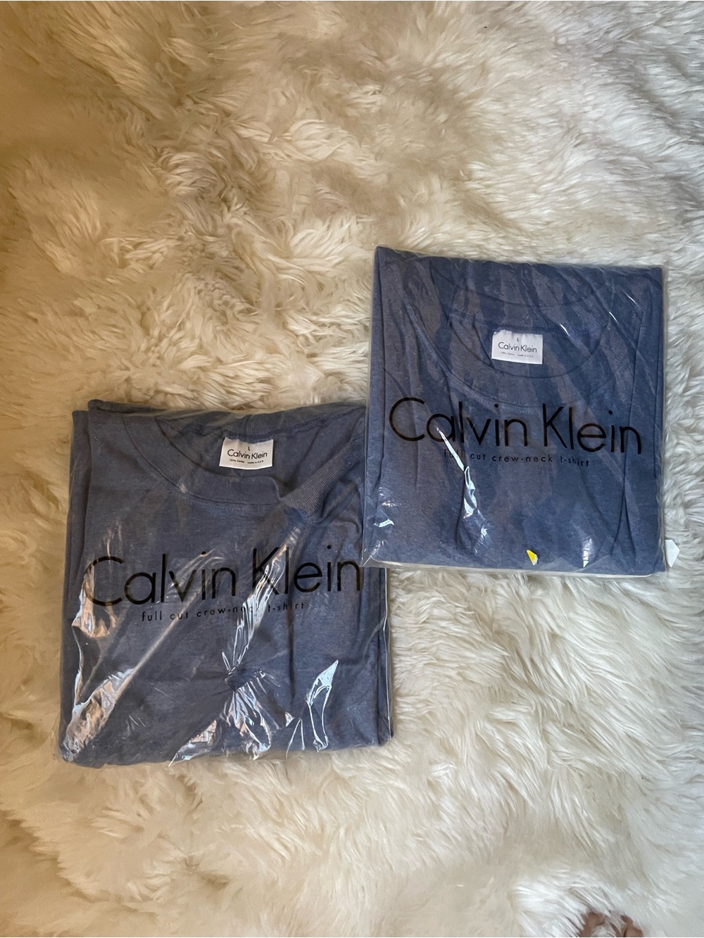 Vintage | Rare BNIP Calvin Klein Vintage 90s blue Crew Neck t shirt set of two
